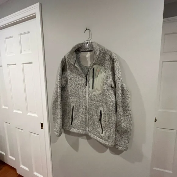 Cabela's XPG Jacket Men's L Gray Crème Extreme Performance Gear Full Zip Fleece - Picture 5 of 6